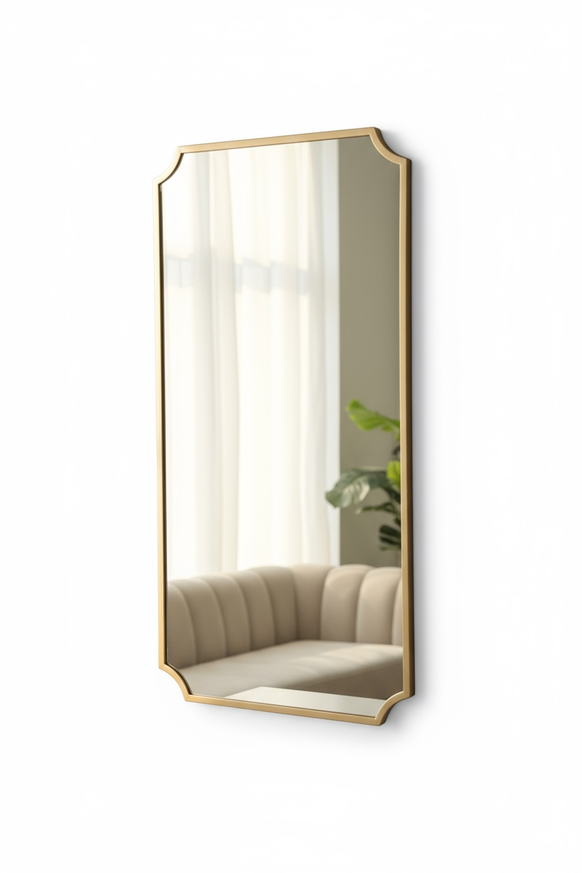 Rectangular diamond decorative mirror